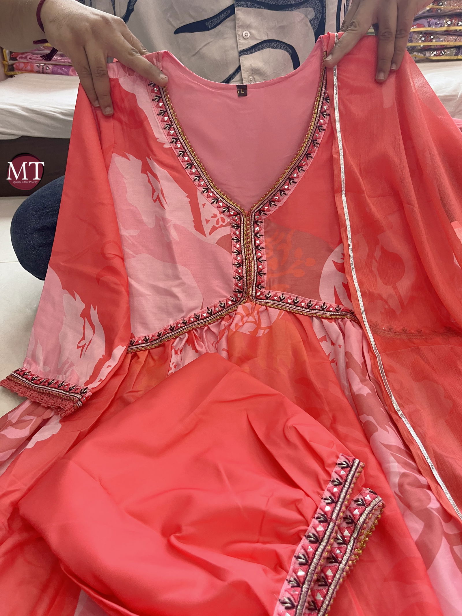 Akshar Alia Cut Designer Kurti With Bottom Catalog